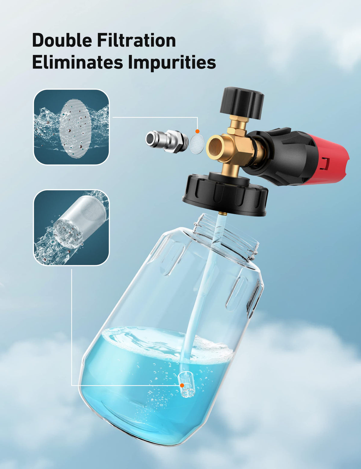 AstroAI five-nozzles kit offers versatile spray options for car washing tasks