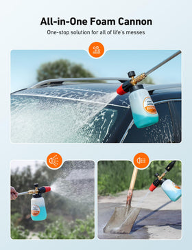 AstroAI quick-connect allows secure, fast attachment to compatible pressure washers