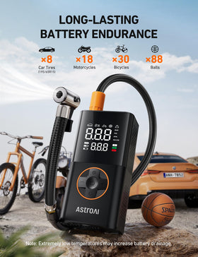 AstroAI L7 4000mAh battery for cordless operation.