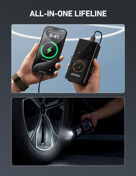 AstroAI L7 compact storage fits in car or backpack.