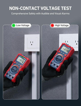 AstroAI M4K0R 1.5V battery test mode for small devices.