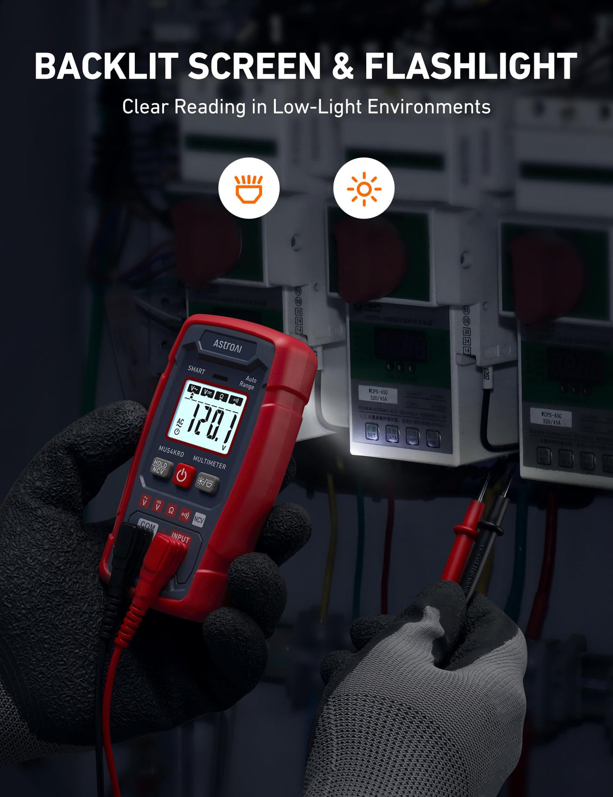 AstroAI continuity test with audible alert confirms circuit connections