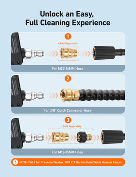 AstroAI 360-degree swivel head prevents hose twisting for smoother wash.