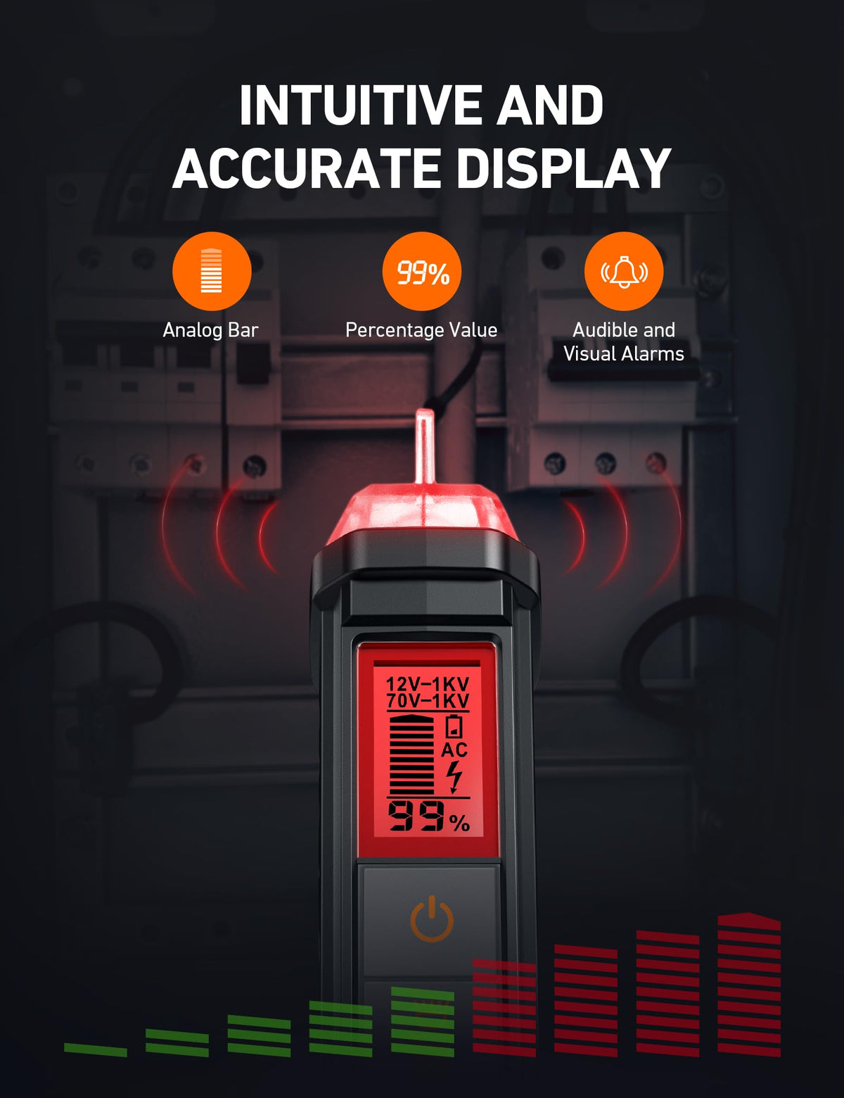 AstroAI VTS1000H alarm indicator with red visual alerts