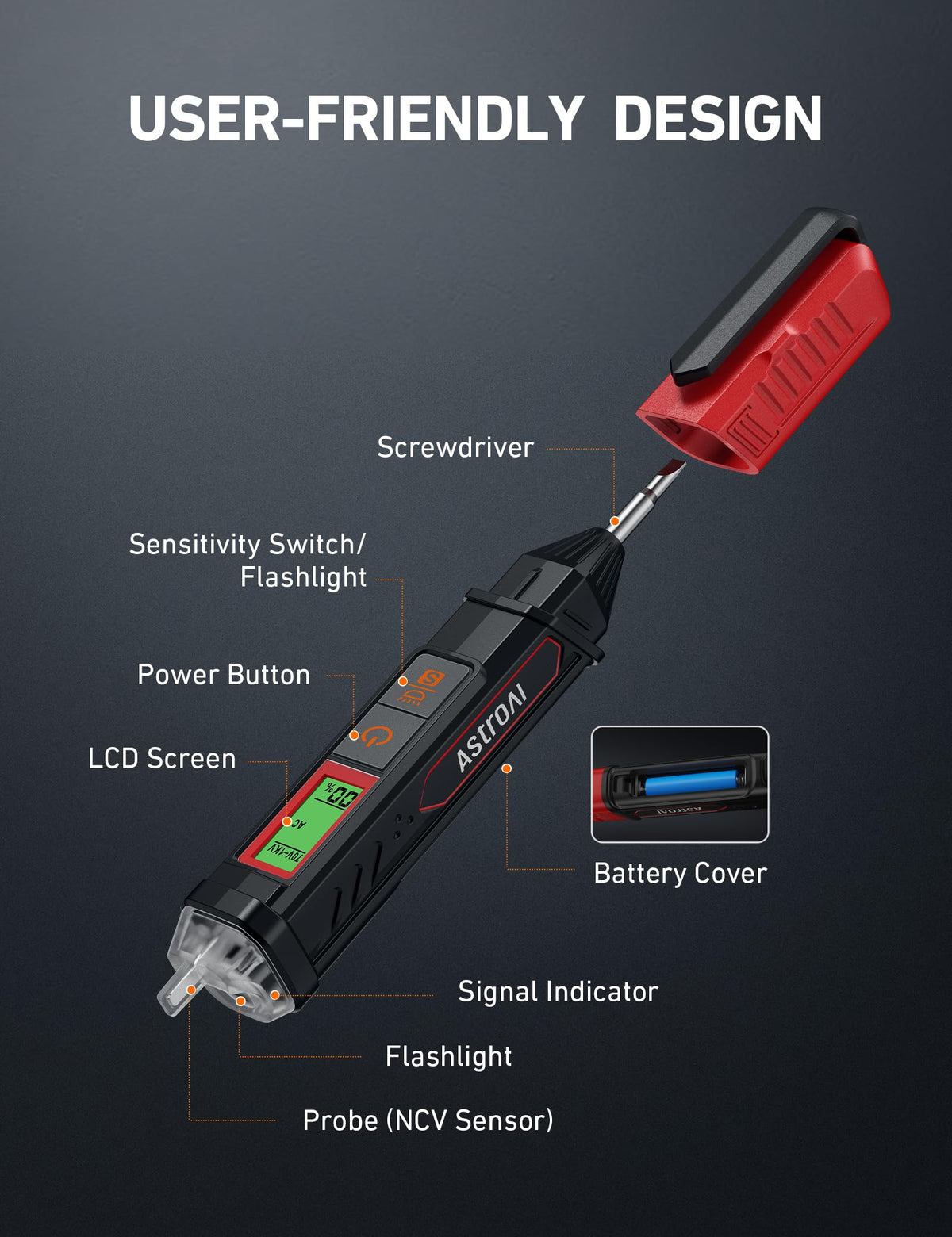 AstroAI VTS1000H portable design fits toolkits