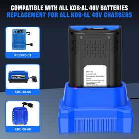 ASUNT Kobalt 40V charger LED indicator for charging status at a glance
