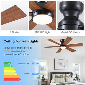 Asyko ceiling fan with remote doubles as a statement piece in bedrooms.