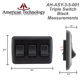 ATC overall dimensions 4-1/4 W x 2-7/8 L fit RV panels.