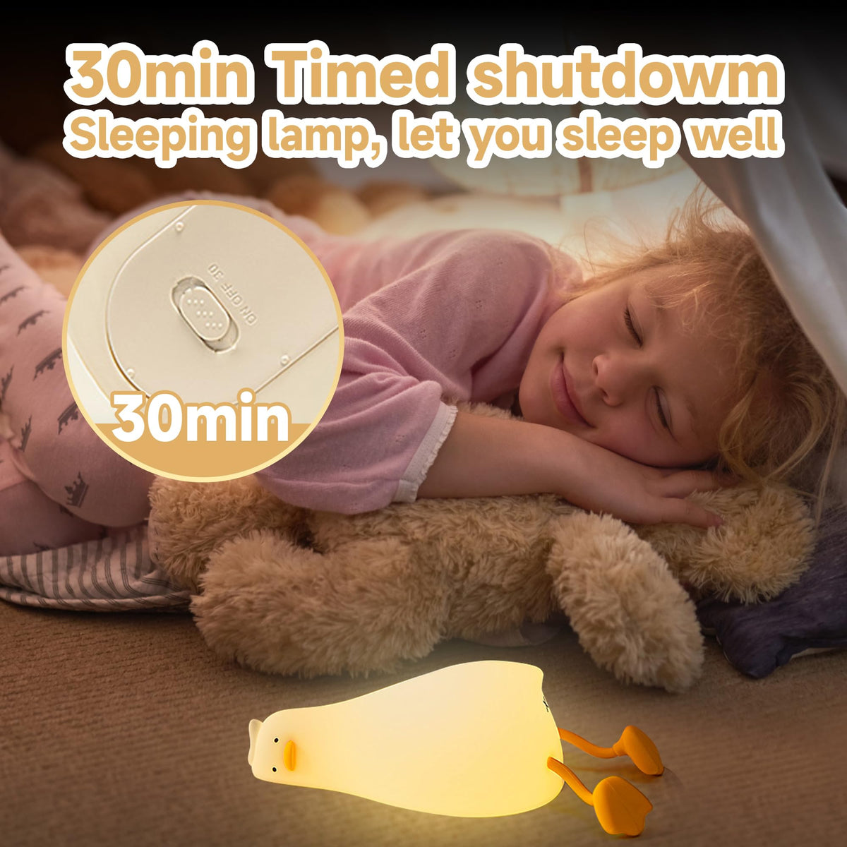 ATCTBOGFS night light rechargeable via USB for easy power