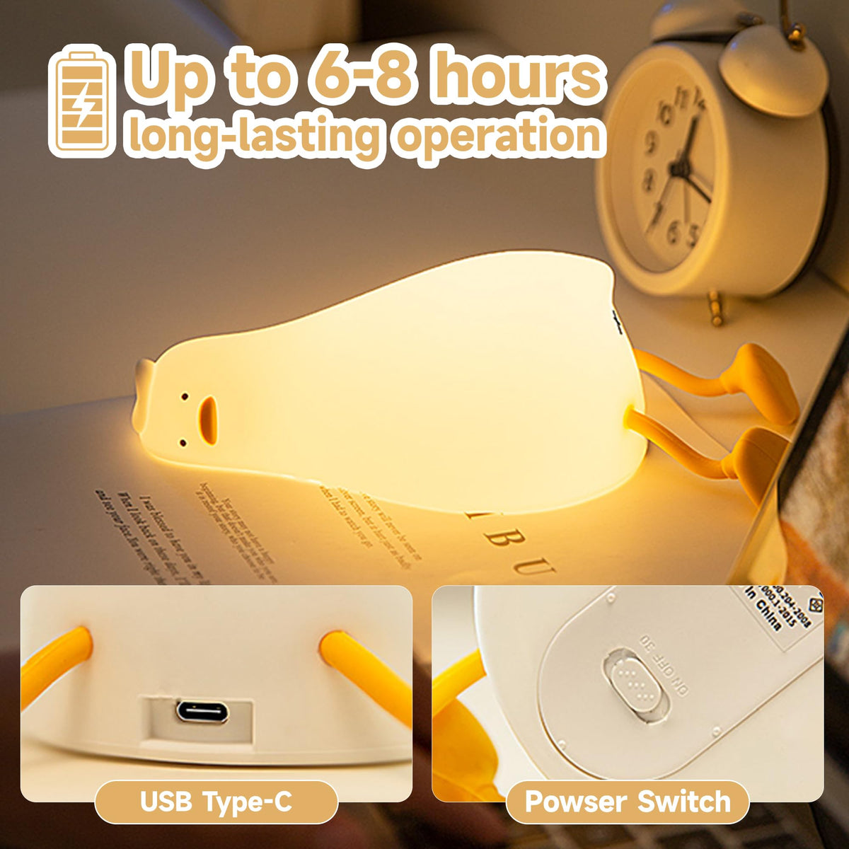 ATCTBOGFS rabbit night light with soft glow ideal for bedtime routine