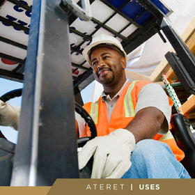 ATERET gloves protect hands while using tools and completing DIY projects.