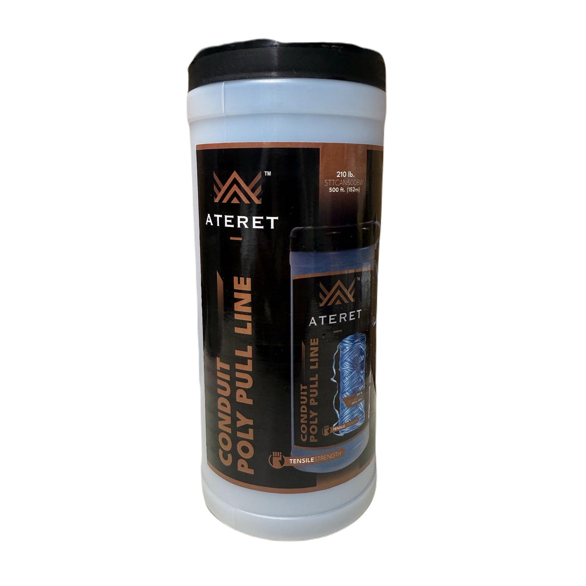 ATERET high-strength 210 lb pull line with blue tracer for visible pulls