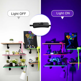 Atfoyer 40W black light bar side-angle shows wide beam for large areas.