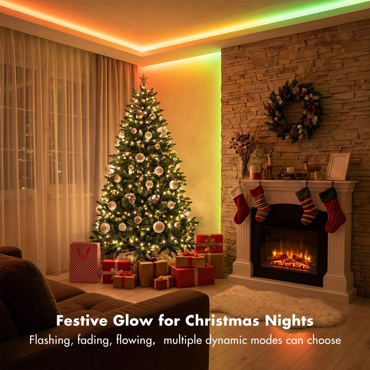 ATHONO strip lights enhance room decor and ambient mood