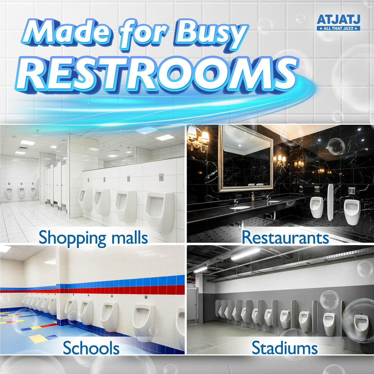 ATJATJ Odor-Control urinal screen helps maintain a pleasant bathroom environment.