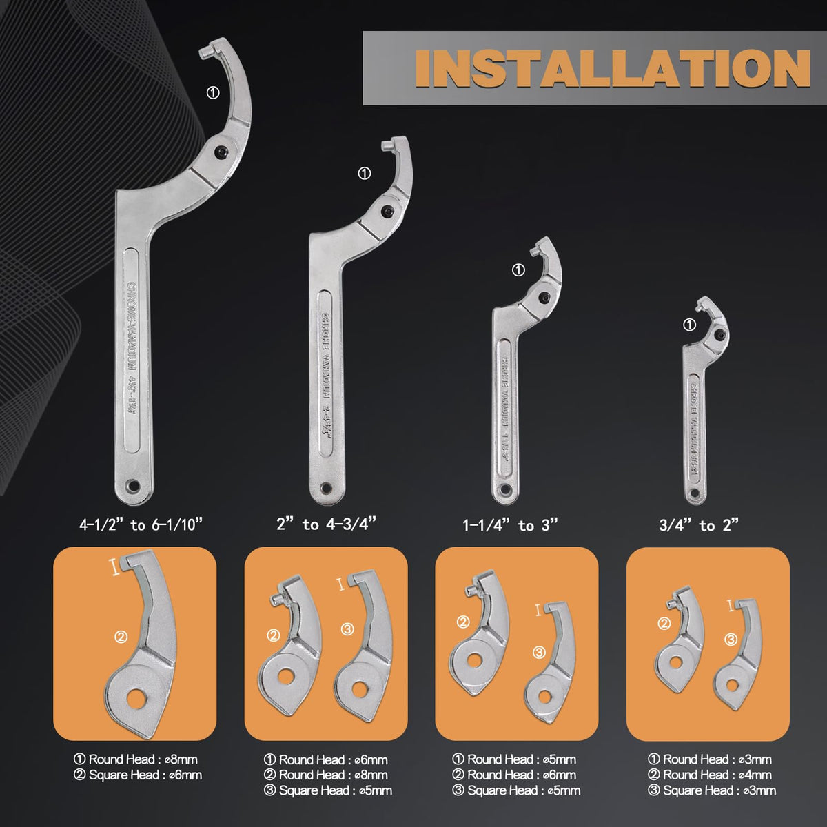 ATNHYING high-carbon steel, heat-treated construction delivers durability and long-lasting performance.