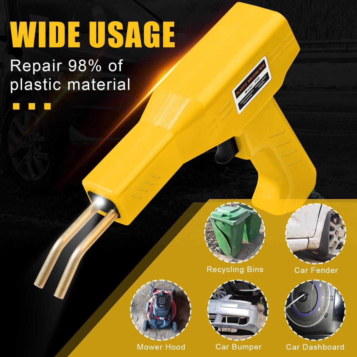 ATOLS plastic welder front light enhances safe operation