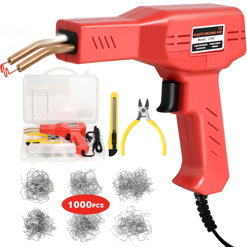 ATOLS plastic welder kit ready for on-site repairs on bumpers and dashboards.