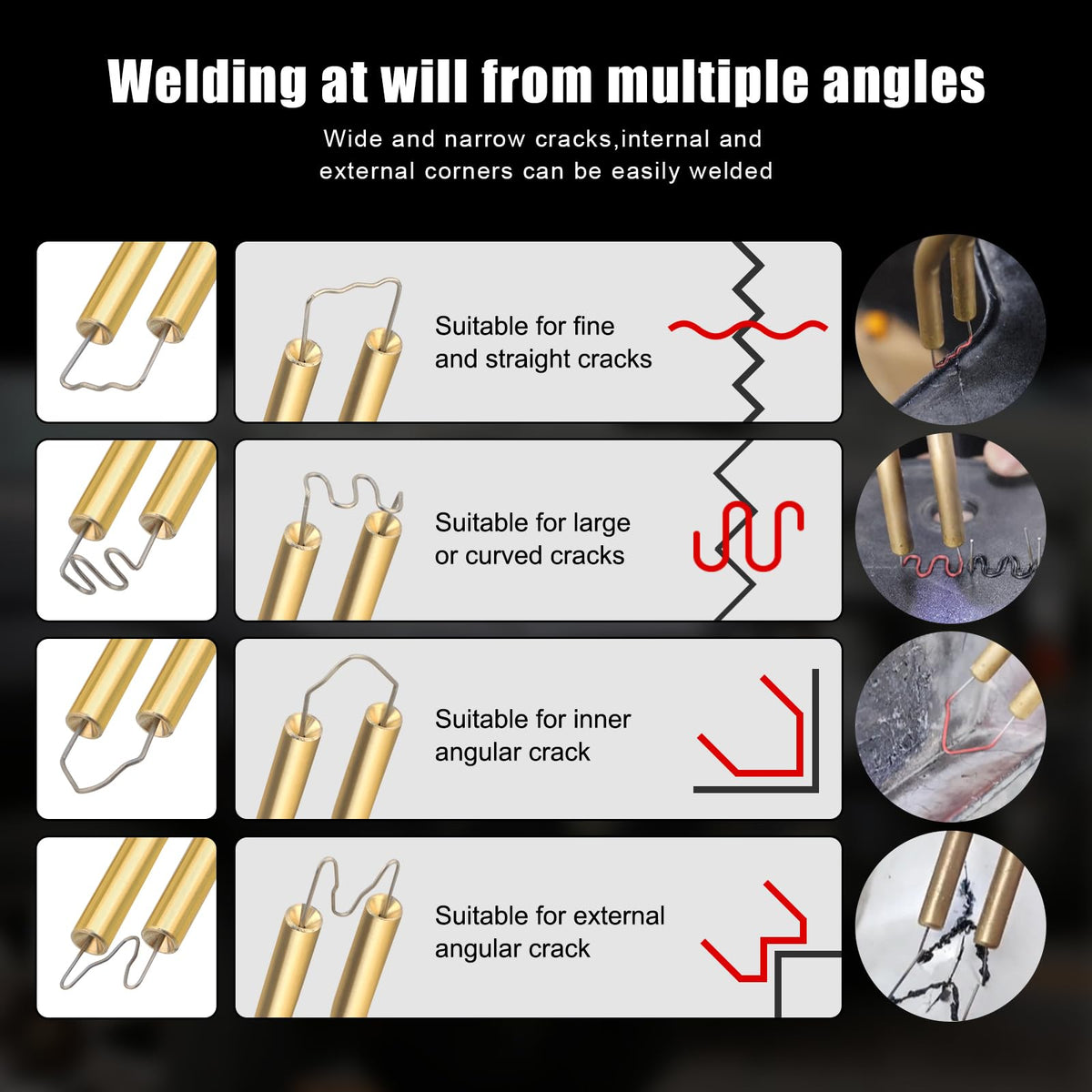 ATOLS welder kit staples pack showing flat and wave styles.