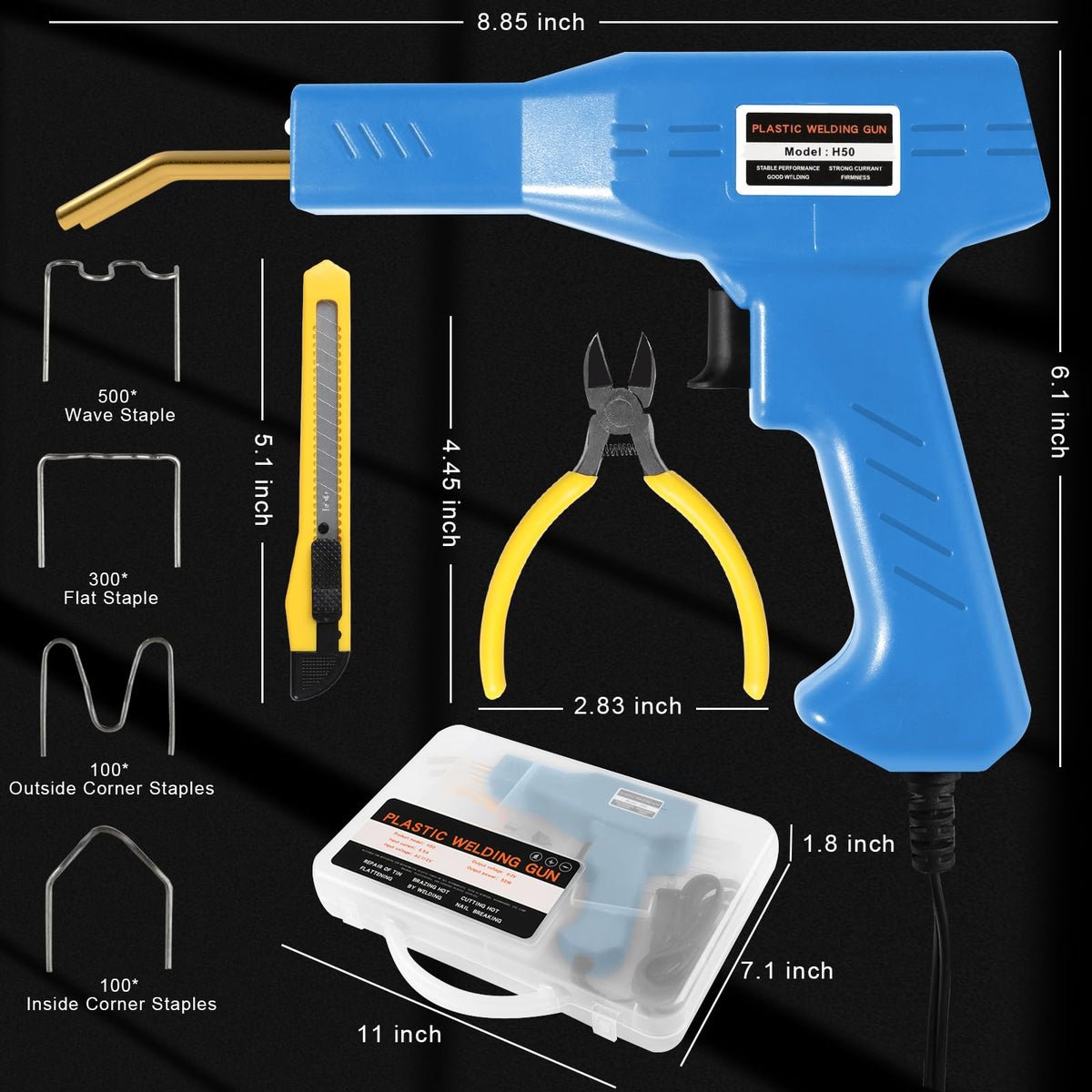 ATOLS welder kit in use on bumper repair scenario.