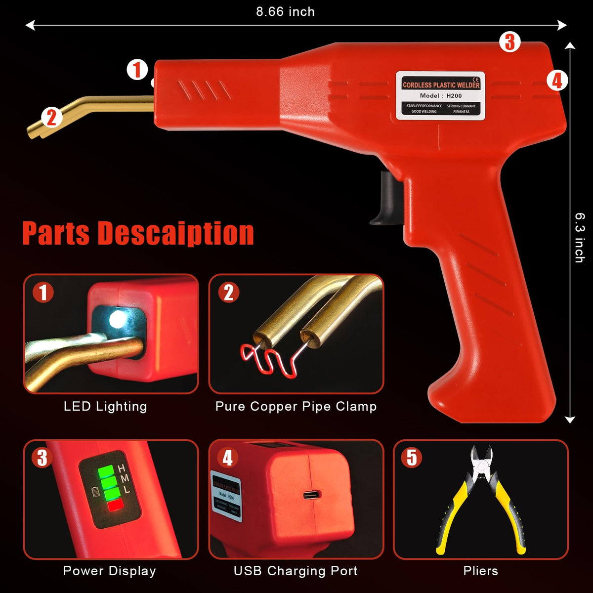ATOLS plastic welder kit with staples and pliers ready to use.