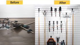 ATOOLA large J hooks secure rakes and shovels firmly