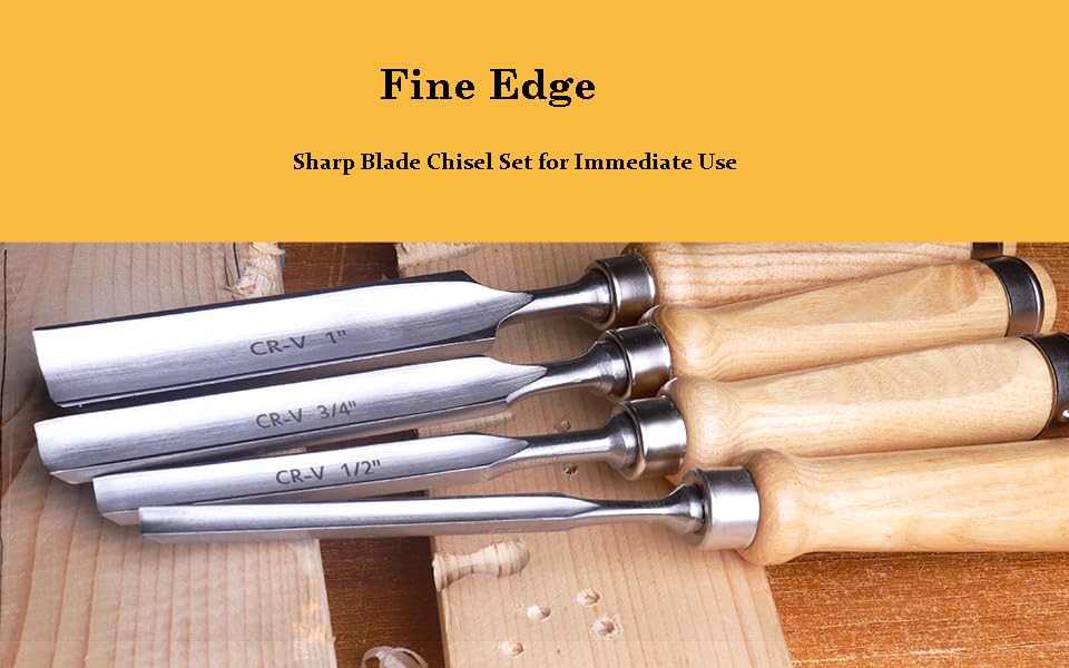 ATOPLEE wood chisel set 25mm blade for heavy-duty shaping.