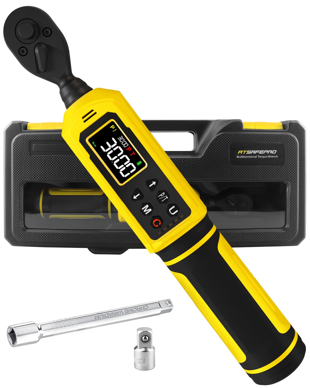 ATsafepro 1-4 digital torque wrench displays color screen for quick readings