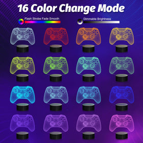 Attivolife Gamepad dimmable brightness for comfortable night use.
