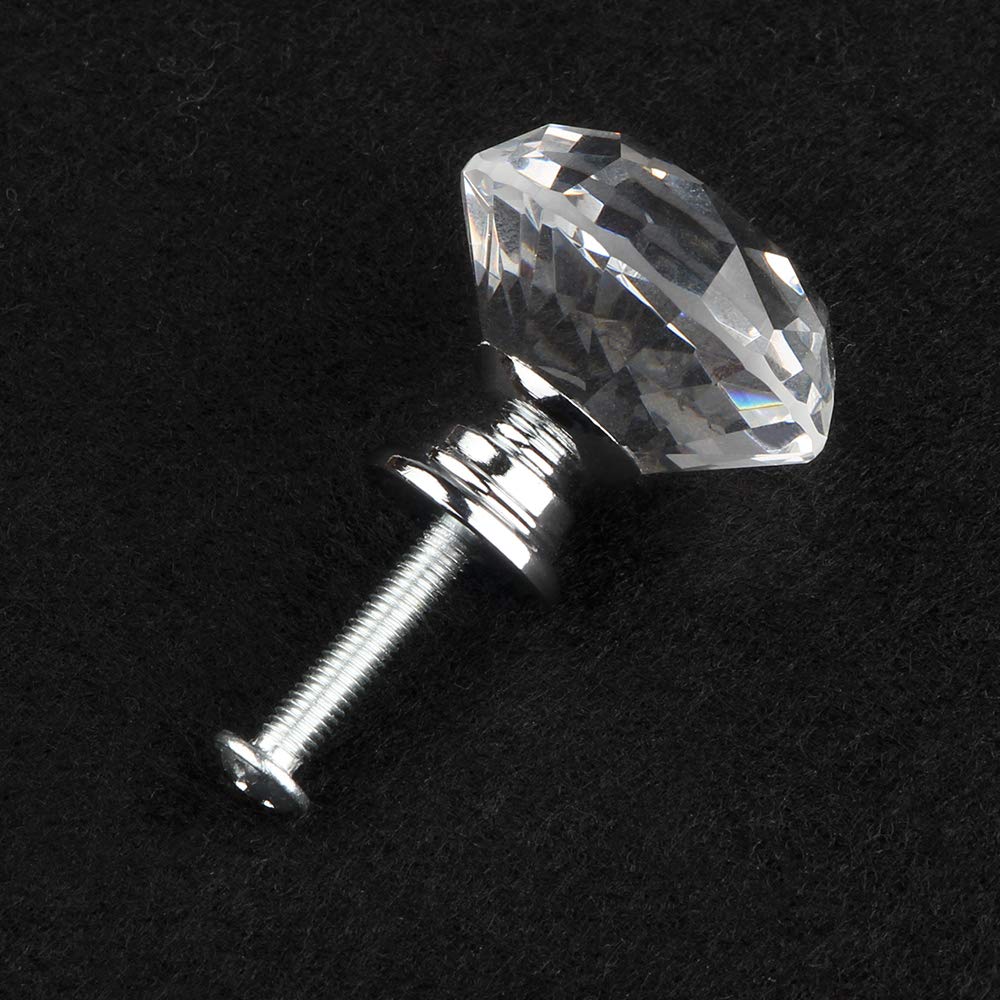 Attom Tech Home bathroom and wardrobe cabinets benefit from durable crystal hardware.