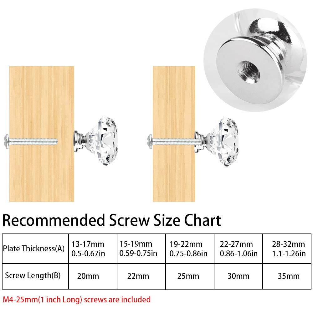 Attom Tech Home 40mm glass knob brightens cabinet surfaces with light reflection.