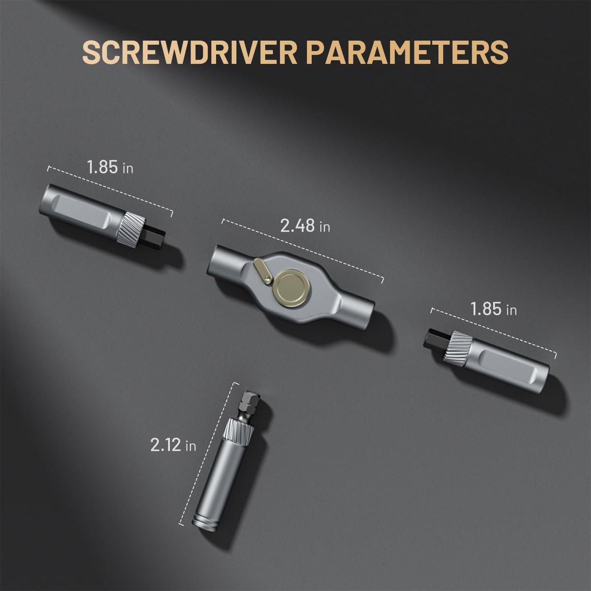 ATuMan RS1 24 color-coded bits cover Phillips, Slotted, Hex and Torx uses.