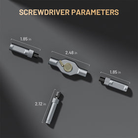 ATuMan RS1 24 color-coded bits cover Phillips, Slotted, Hex and Torx uses.
