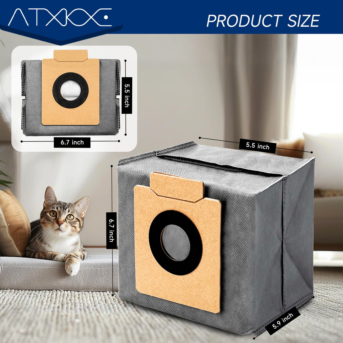 ATXKXE four-layer dust bag material shows durable filtration