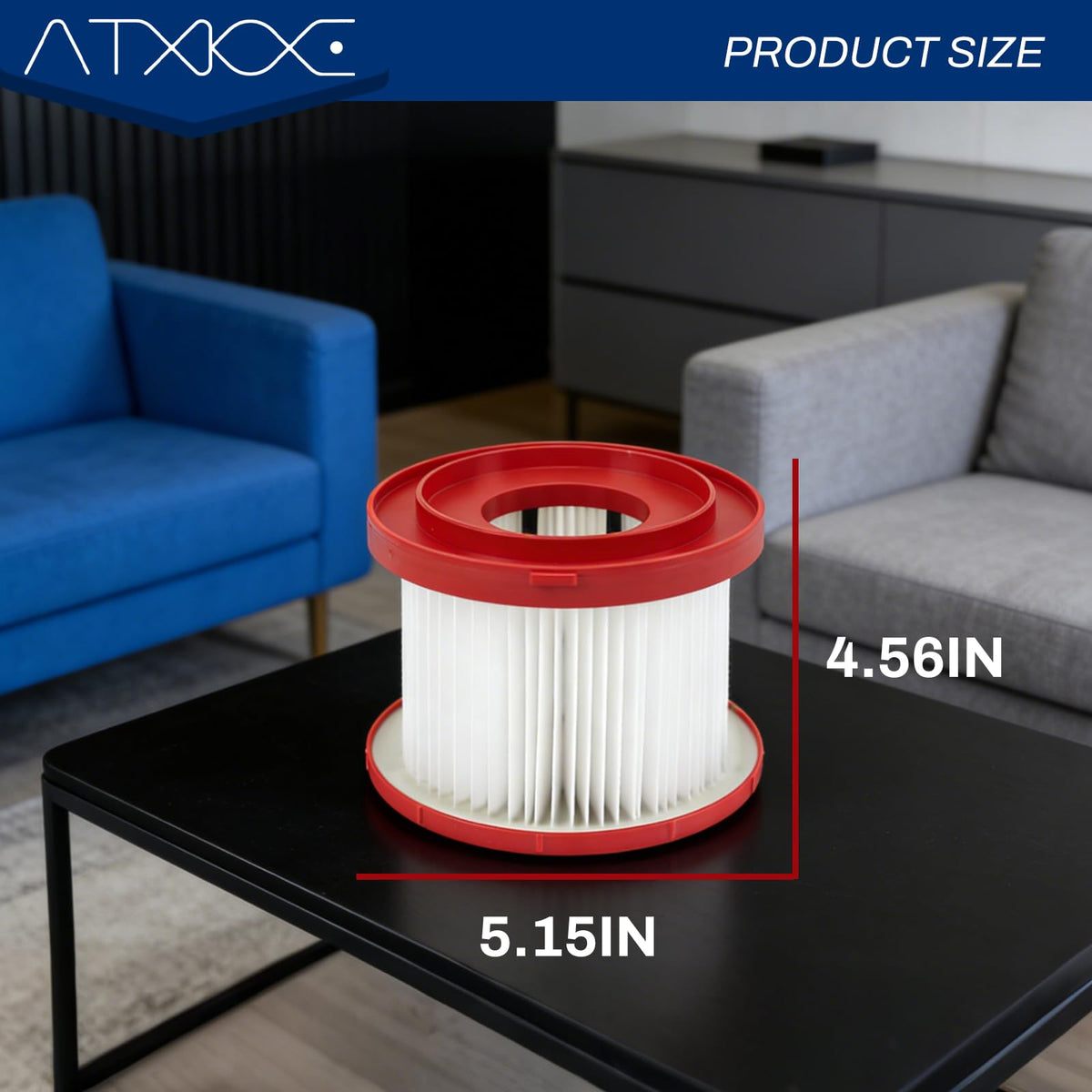 ATXKXE pleated-design filter boosts airflow and easy maintenance for shop vacs.