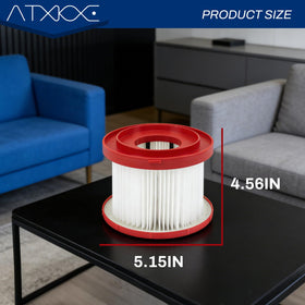 ATXKXE pleated-design filter boosts airflow and easy maintenance for shop vacs.