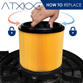 Compact VCFS filter assembly in a pack for easy inventory and replacement.