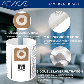 ATXKXE VF3502 high-efficiency filtration captures fine dust and dander