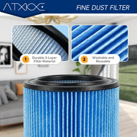 ATXKXE VF5000 with pre-filters and brush, ready for quick replacement.