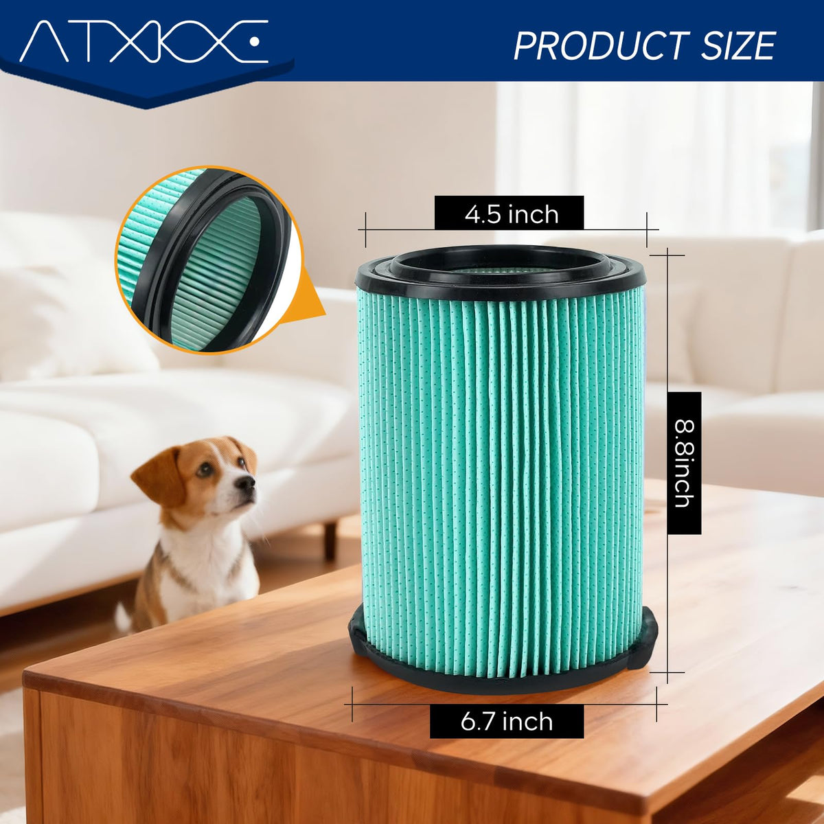 Bundle packaging showing 2 filters, 4 sleeves, and 1 brush