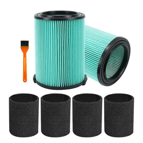 ATXKXE VF6000 filter installed in a Ridgid vacuum capturing drywall dust