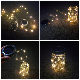 Aubasic warm white 30-led fireflies in a jar offer cozy backyard glow.
