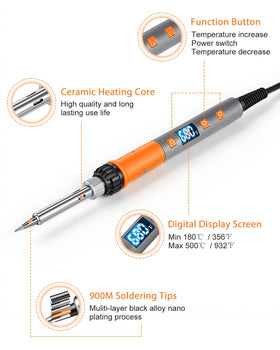 Aucanla precision tips set with electroplating nanotech for varied tasks.