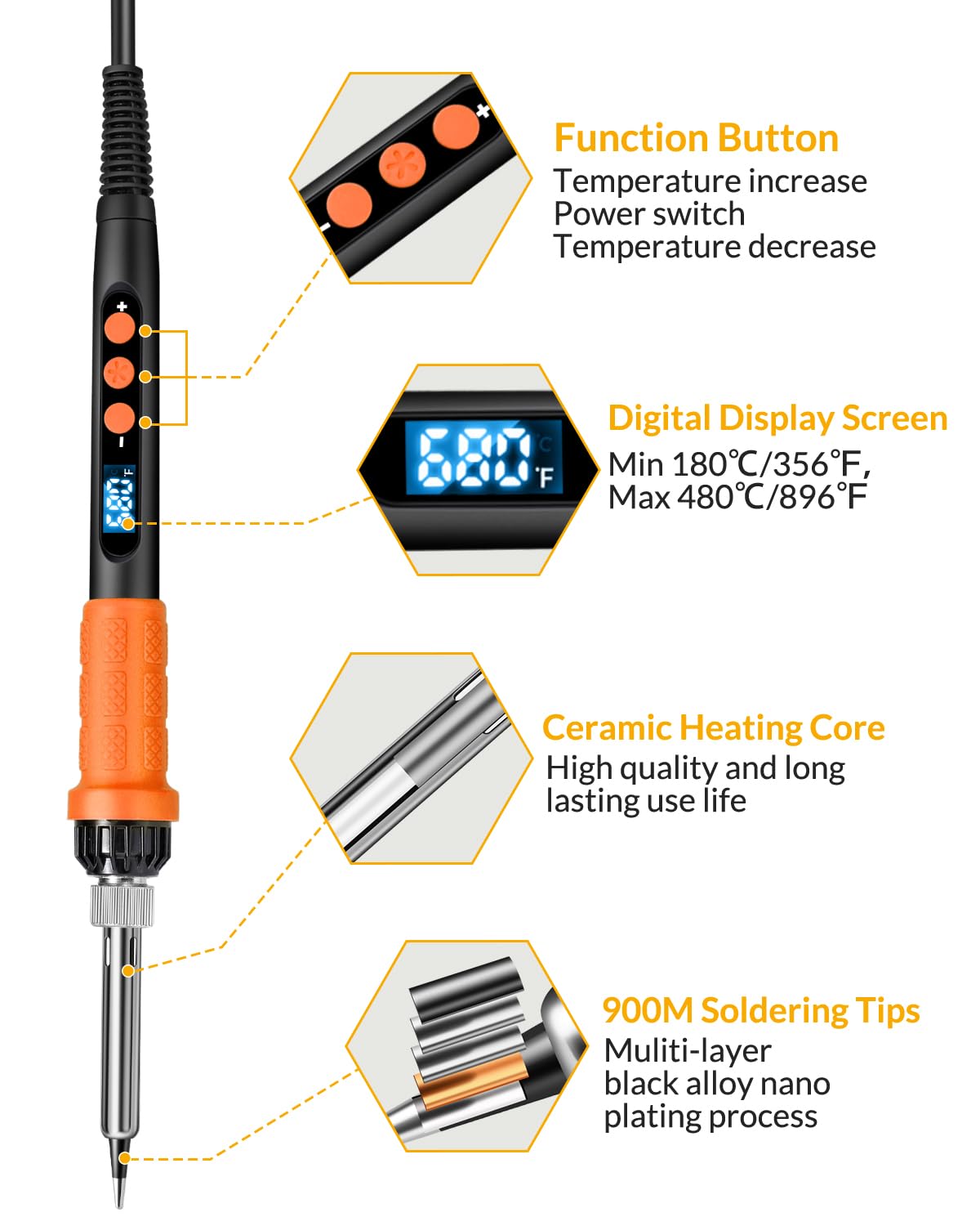 Aucanla tips with nanotechnology plating for versatile soldering tasks
