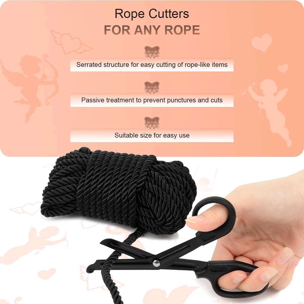 Aucoofany safety rope shear image emphasizing quick-cut safety tool.