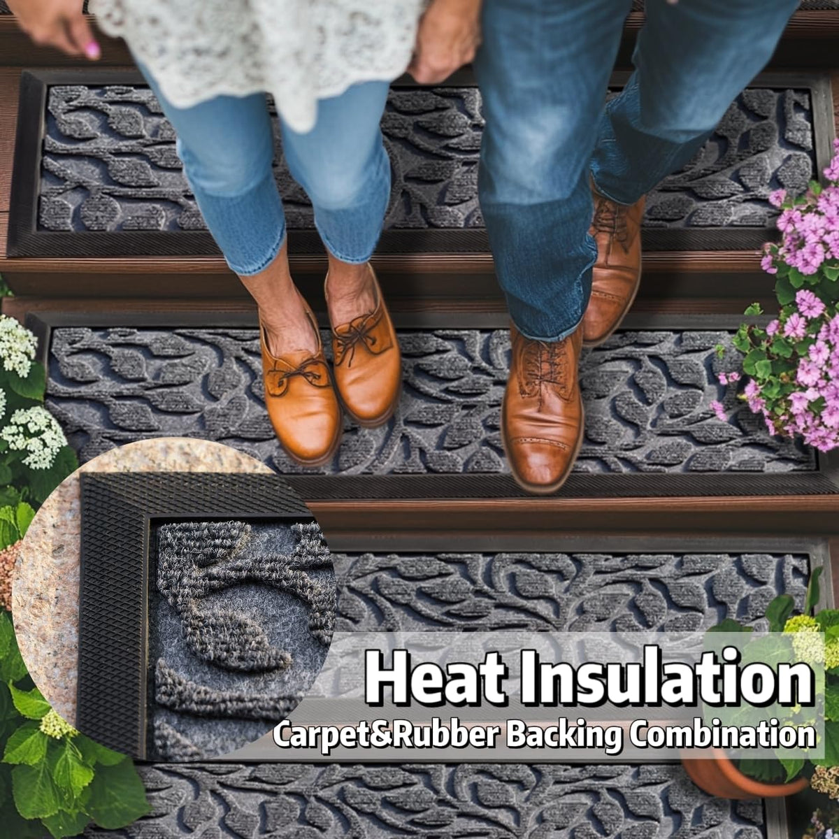 Aucuda easy-install stair tread quick to secure on many surfaces.