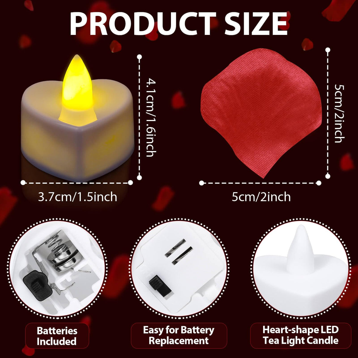 Audab flameless candles with easy, battery-powered setup