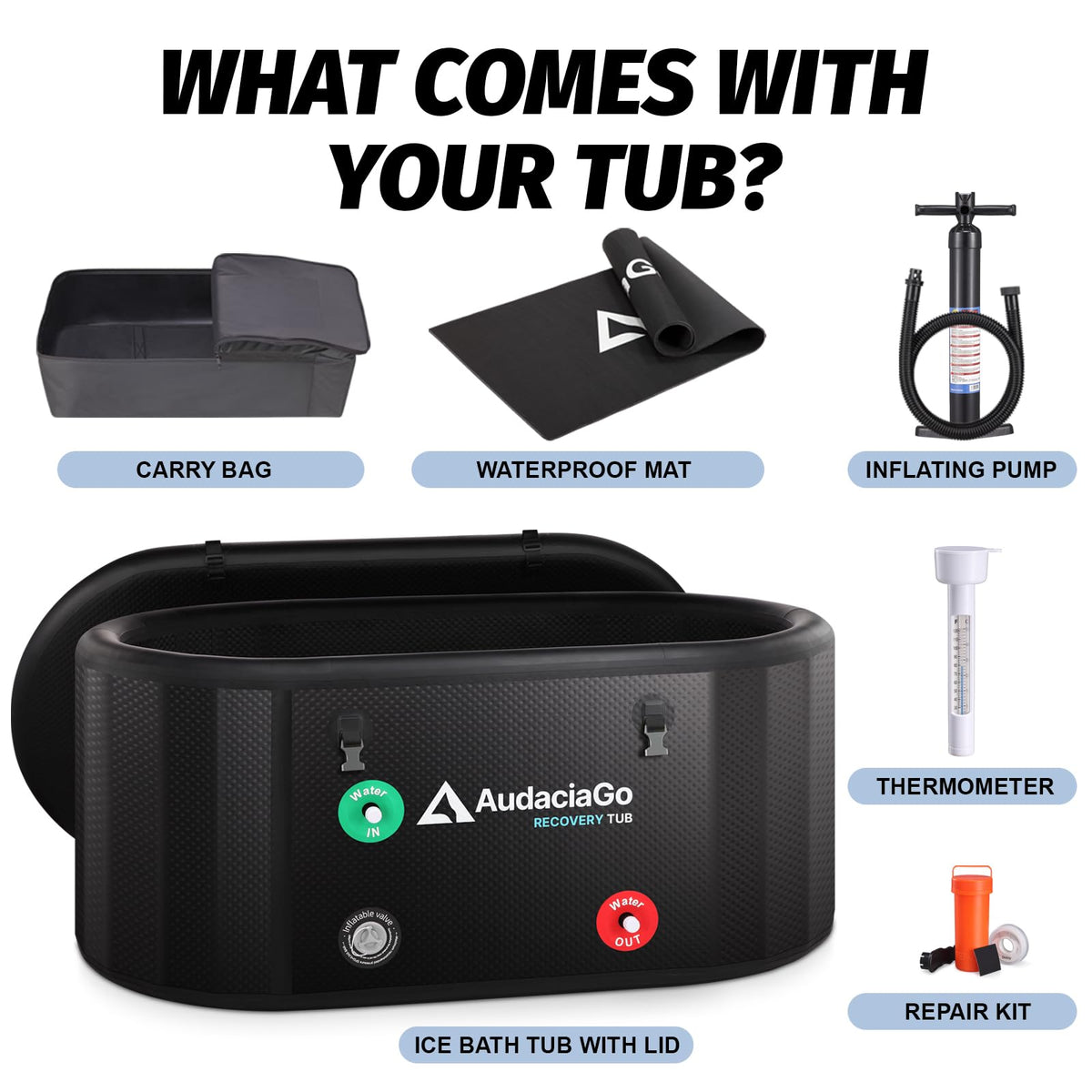 AudaciaGo XXL carry bag and inflation enabling quick setup and transport.