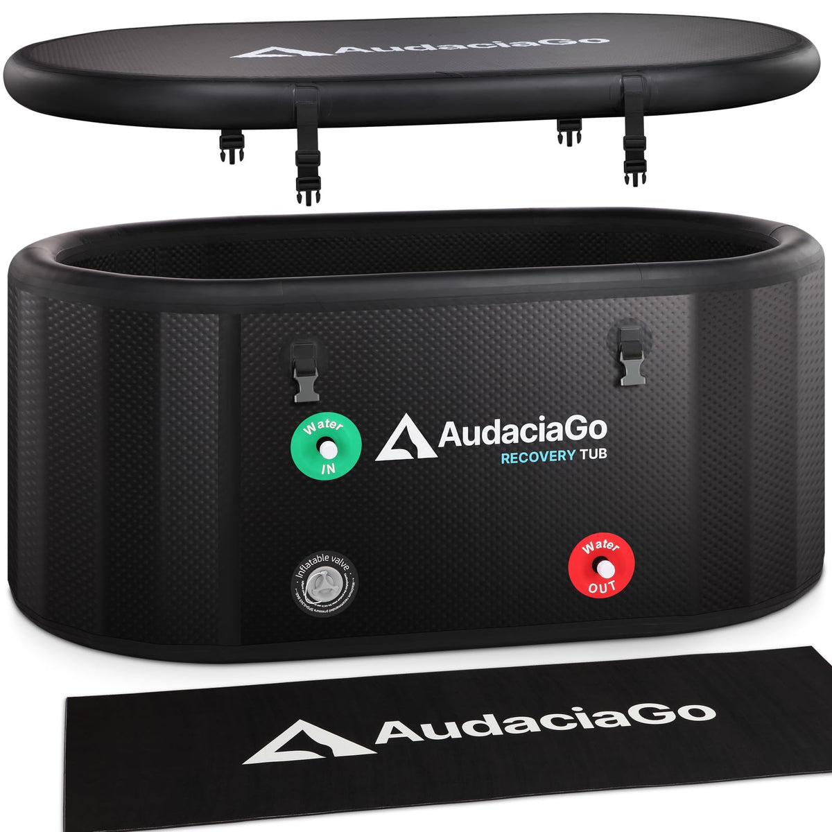 AudaciaGo XXL ice bath tub exterior view showing durable construction for reliable cold plunges.
