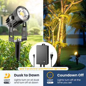 AUDERWIN 60W transformer with dusk-to-dawn automation for easy evenings.